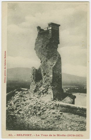 Belfort, la Tour de la Miotte (1870-1871).