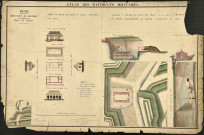 Atlas des fortification, corps de garde du Front du Vallon et magasins à poudre du fossé du Front 14/15.