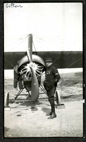 Belfort, Parc aéronautique militaire n°9, Champ-de-Mars (Parc-à-Ballons), ouvrage de défense de la butte des Forges, avion d'observation français, pilote Eugène Gilbert