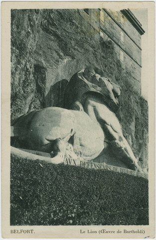 Belfort, le Lion (œuvre de Bartholdi).