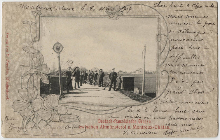 Deutsch-franzosische Grenze, zwischen Altmünsterol u. Montreux-Château.