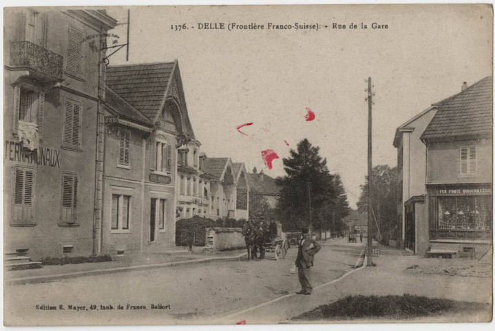 Delle (frontière franco-suisse), rue de la gare.