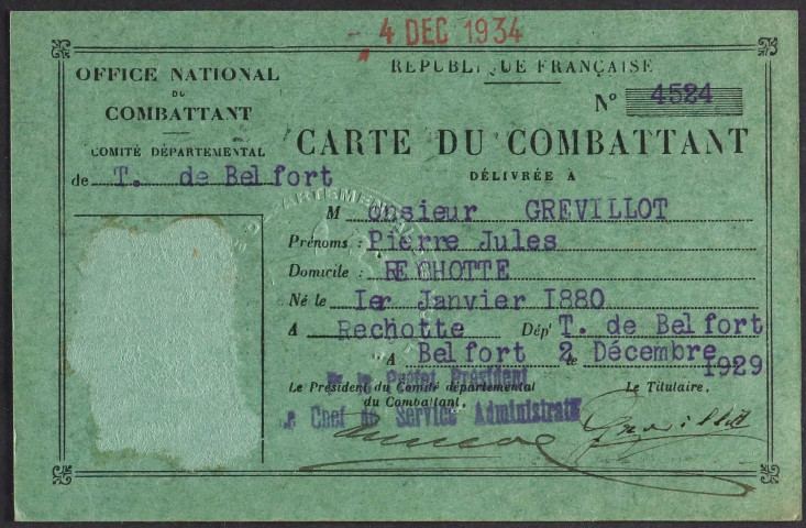 GREVILLOT Pierre Jules