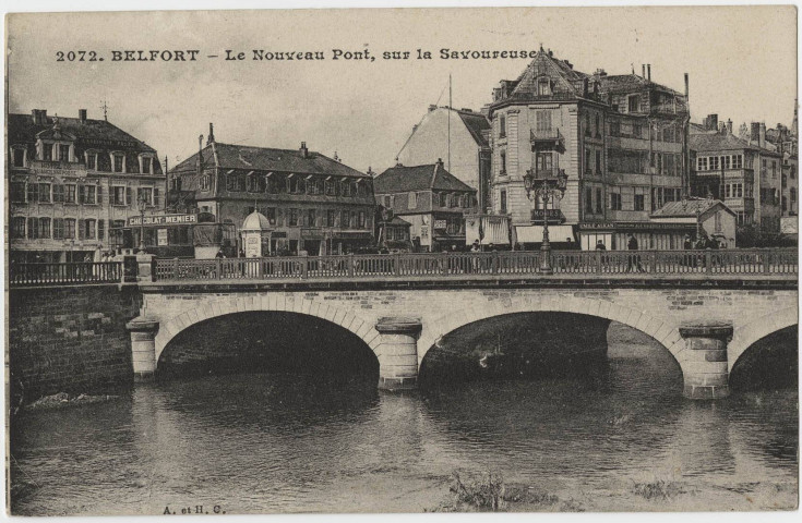 Belfort, le nouveau pont sur la Savoureuse.