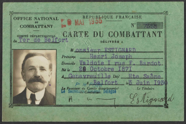 ESTIGNARD Henri Joseph