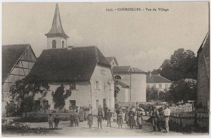 Courcelles, vue du village.