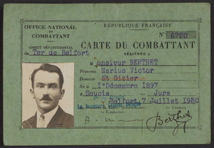 BERTHET Marius Victor