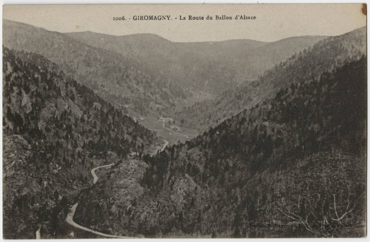 Giromagny, la route du Ballon d'Alsace.