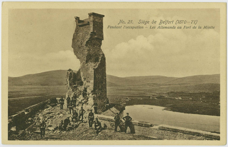 Siège de Belfort (1870-71), pendant l'occupation, les allemands au Fort de la Miotte.