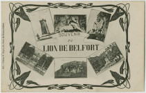 Belfort, souvenir du Lion de Belfort, [mosaïque présentant différentes vues de Belfort].