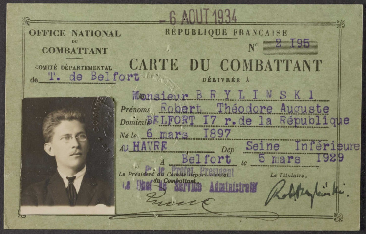 BRYLINSKI Robert Théodore Auguste