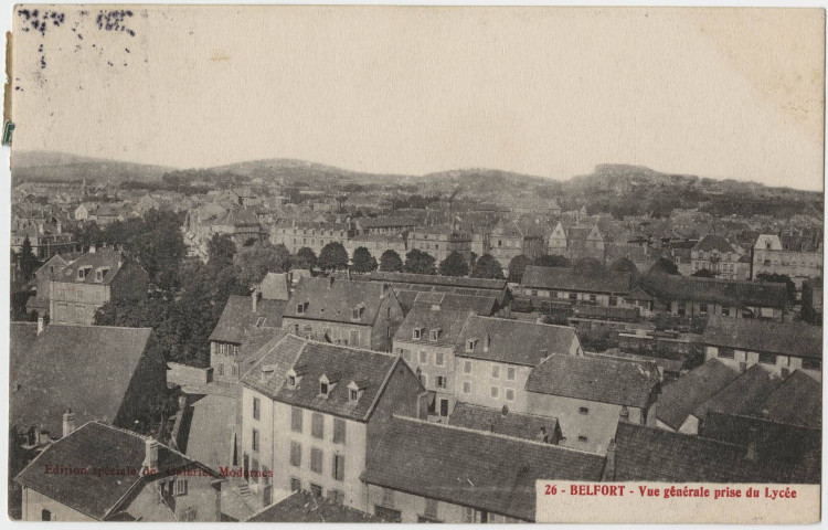 Belfort, vue générale prise du Lycée.