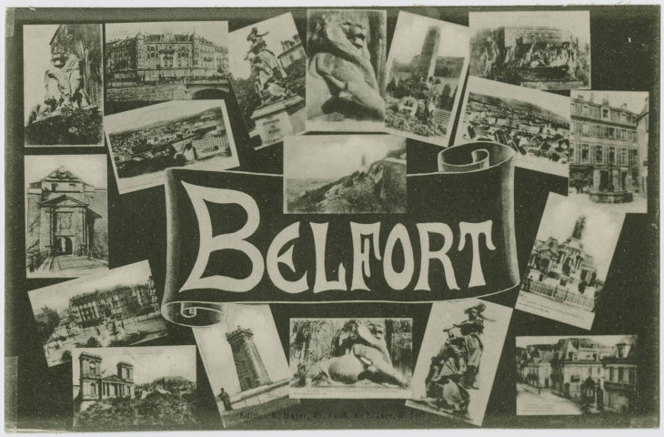 Belfort, [mosaïque présentant différentes vues de Belfort].