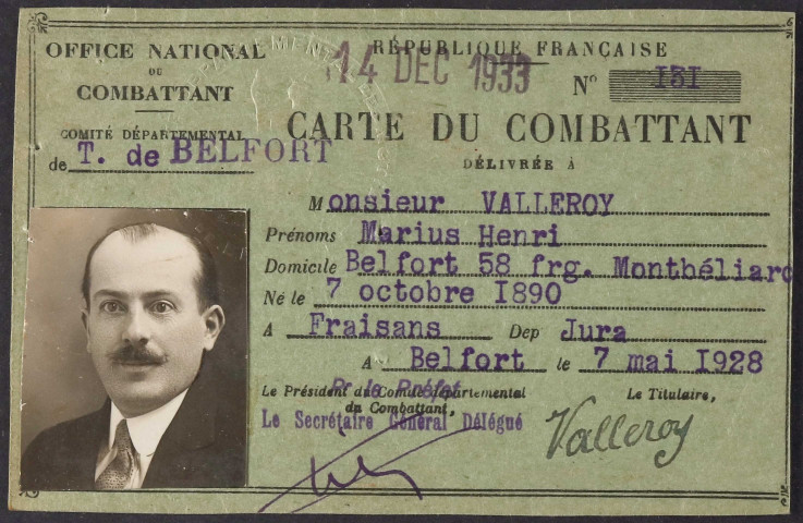 VALLEROY Marius Henri