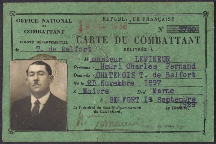 LEMINEUR Henri Charles Fernand