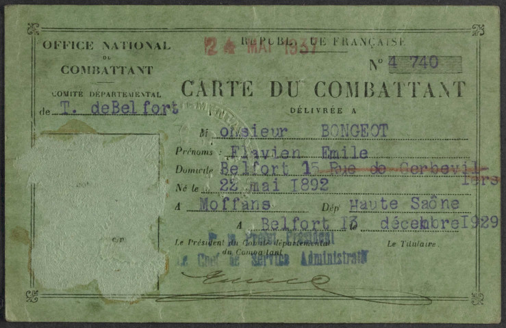 BONGEOT Flavien Emile