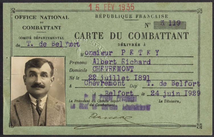 PETEY Albert Richard