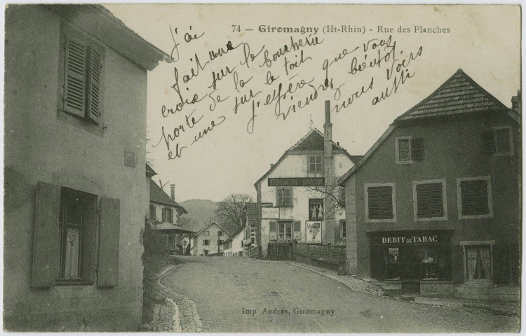 Giromagny (Ht-Rhin), rue des Planches.