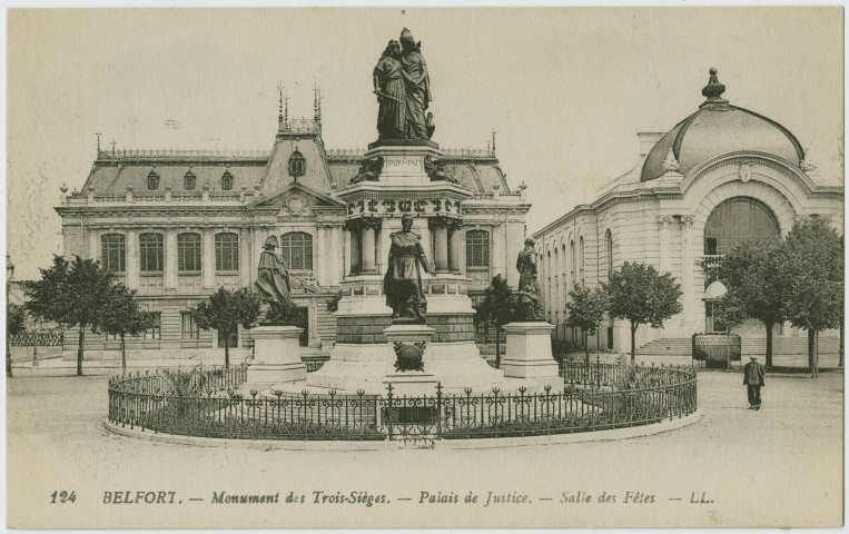 Belfort, monument des Trois-Sièges, palais de justice, salle des Fêtes.