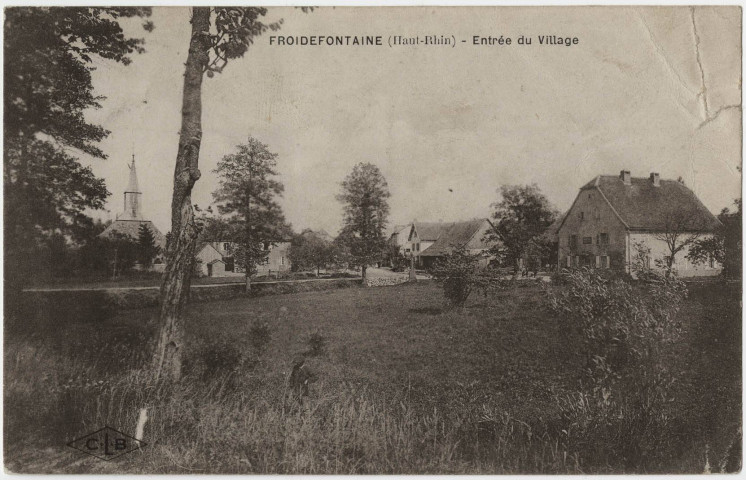 Froidefontaine (Haut-Rhin), entrée du village.