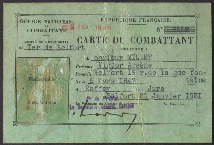 MILLET Victor Arsène