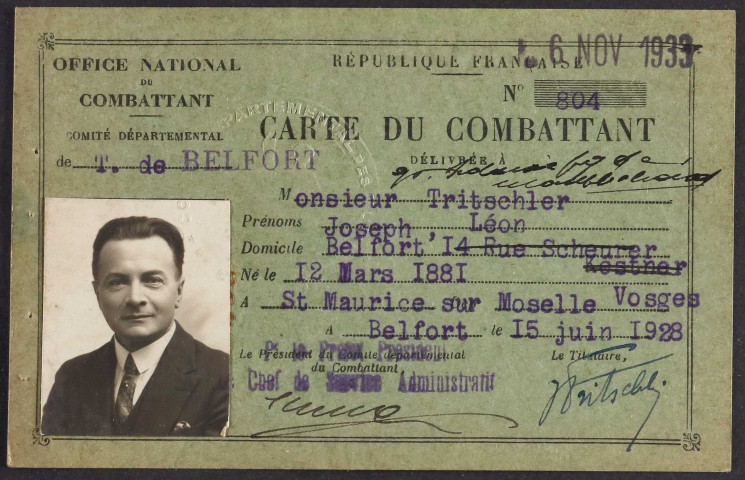 TRITSCHLER Joseph Léon