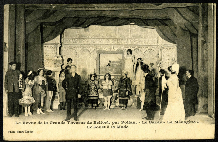 La Revue de la Grande Taverne de Belfort, par Polian.Le Bazar de "La Ménagère", le jouet à la mode.