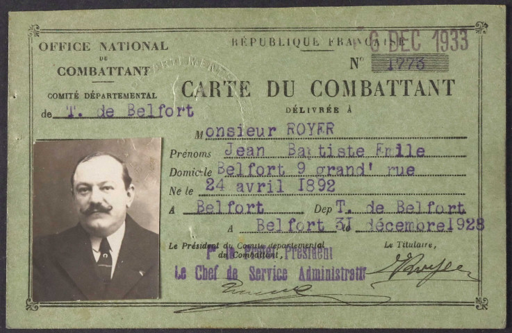 ROYER Jean Baptiste Emile