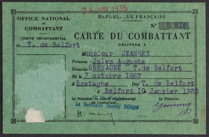 JEANNEZ Jules Auguste