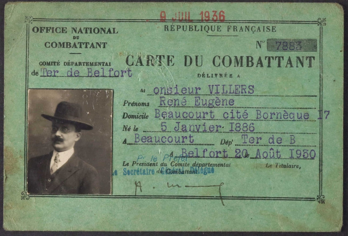 VILLERS René Eugène