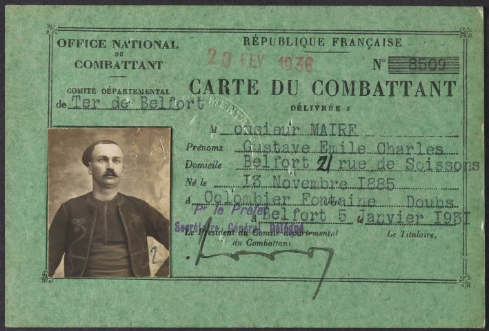 MAIRE Gustave Emile Charles