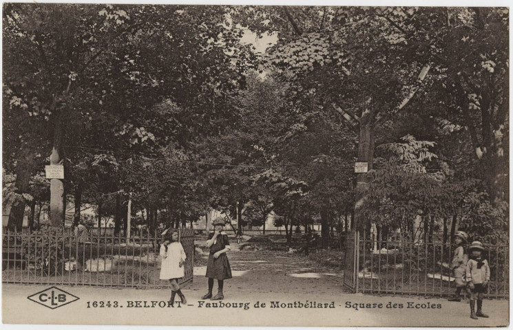 Belfort, faubourg de Montbéliard, square des écoles.