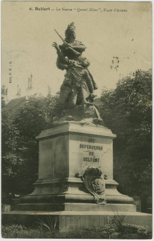 Belfort, la statue Quand Même, place d'Armes.