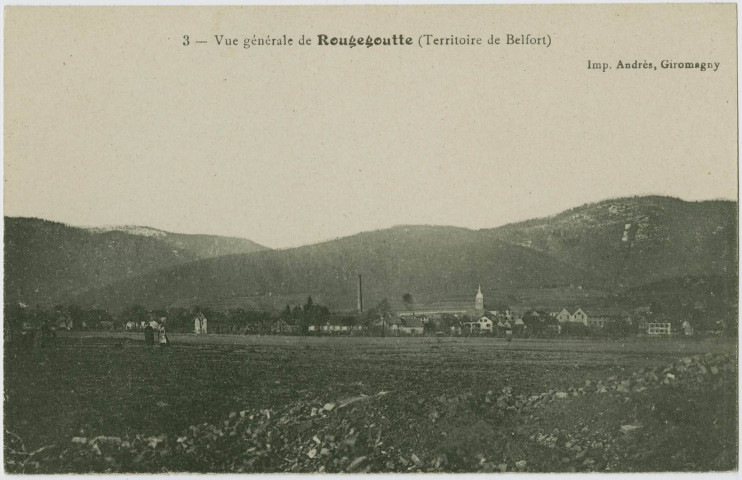 Vue générale de Rougegoutte (Territoire de Belfort).