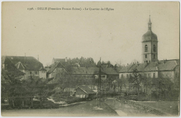 Delle (frontière Franco-Suisse), le quartier de l’église.
