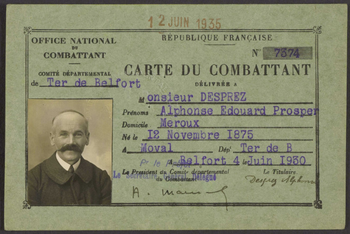 DESPREZ Alphonse Edouard Prosper