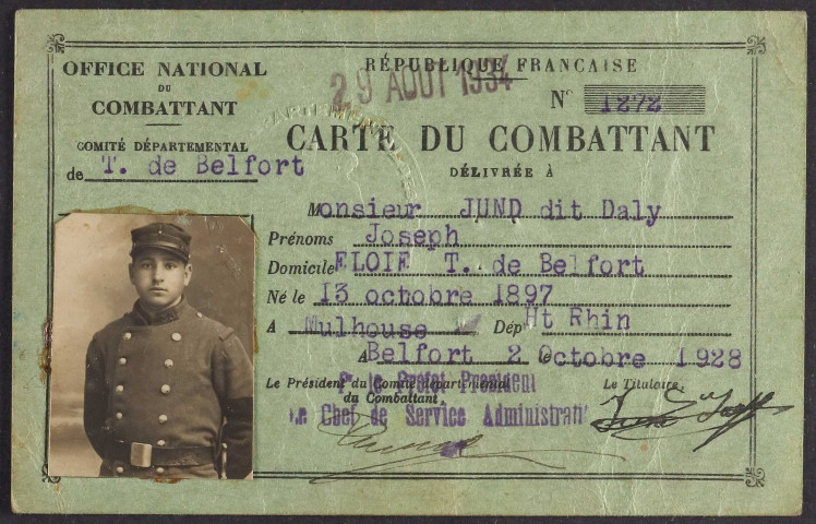 JUND dit Daly Joseph