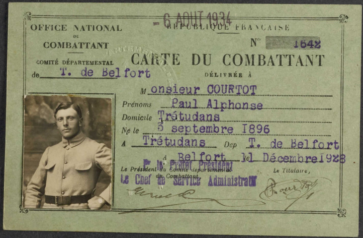 COURTOT Paul Alphonse