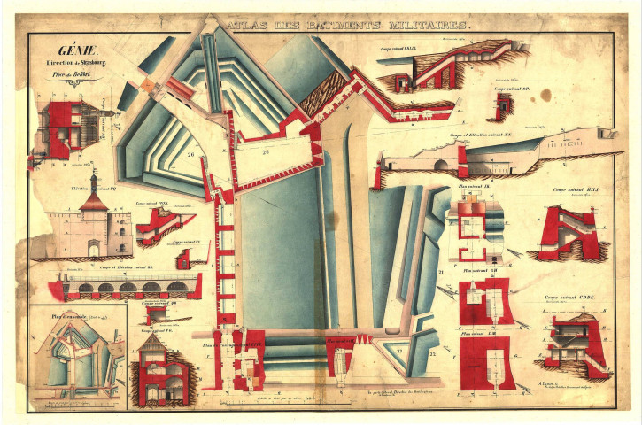 Atlas des fortifications, Porte de Brisach et ouvrages avancés.