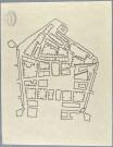 Belfort, plan de ville fortifiée vers 1903.
