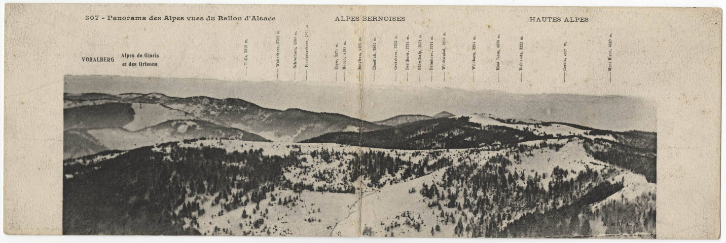 Panorama des Alpes vues du Ballon d'Alsace.