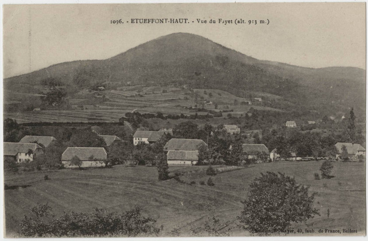 Etueffont-Haut, vue du Fayet (alt. 913 m.).