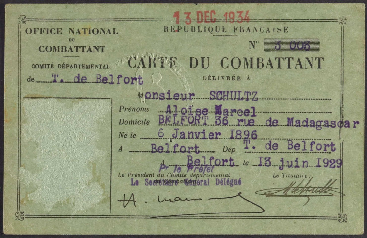 SCHULTZ Aloïse Marcel