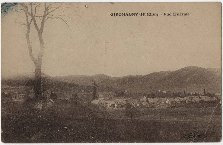Giromagny (Ht-Rhin), vue générale.