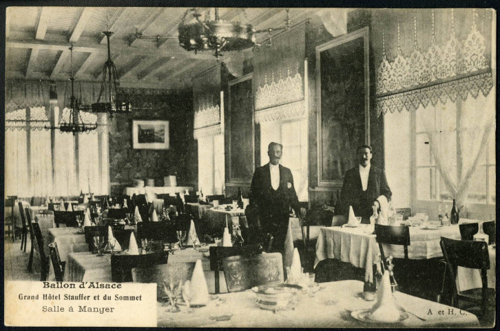 Ballon d'Alsace, Grand Hôtel Stauffer et du Sommet, la salle à manger.