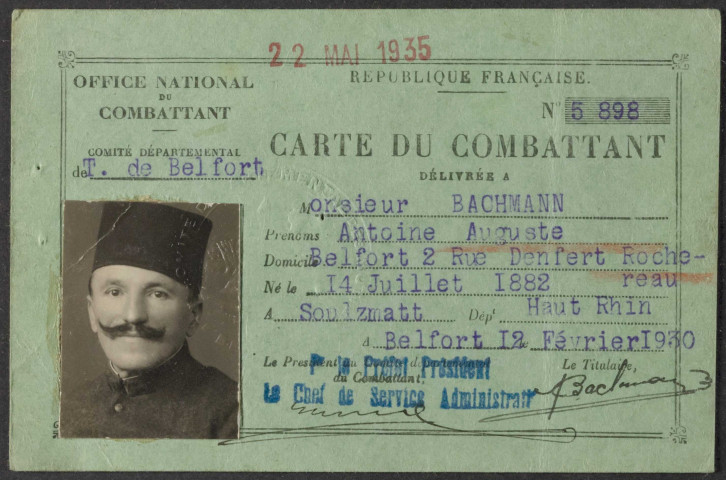 BACHMANN Antoine Auguste