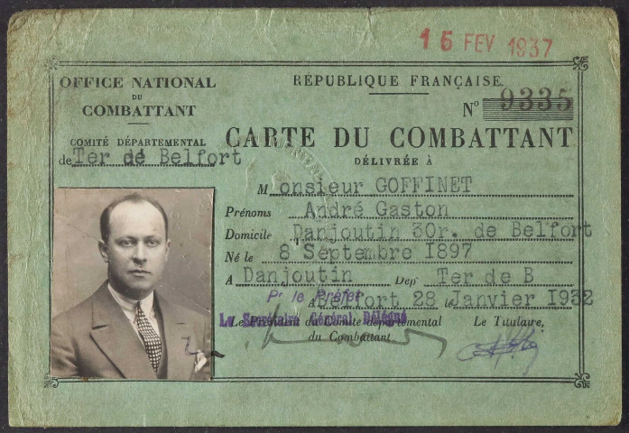 GOFFINET André Gaston