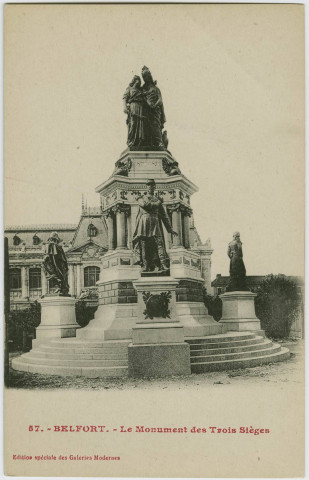 Belfort, le monument des Trois Sièges.