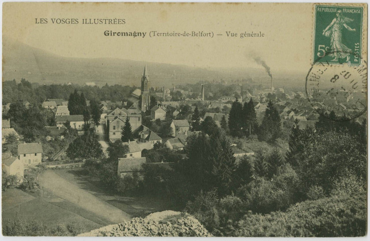 Les Vosges illustrées, Giromagny (Territoire-de-Belfort), vue générale.