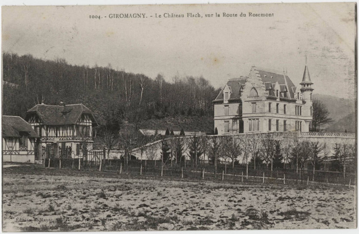 Giromagny, le château Flach, sur la route du Rosemont.